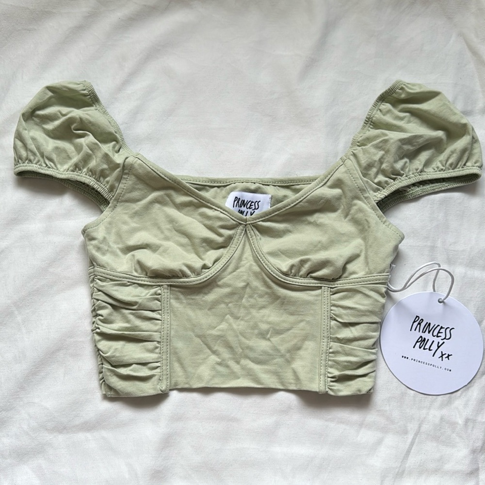 Princess Polly Karla Top sage green size 0